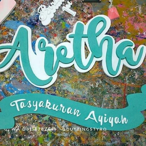 

TULISAN HURUF STYROFOAM - NAMA STYROFOAM ULANG TAHUN DAN AQIQAH 100 CM