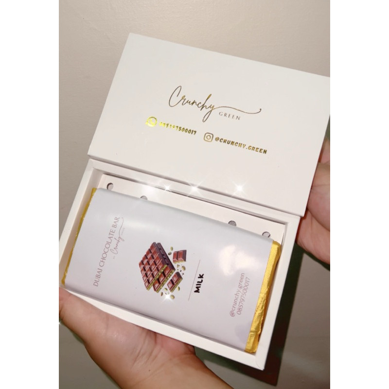 

Dubai Chocolate Milk (BAR - 230gr) by Crunchy Green