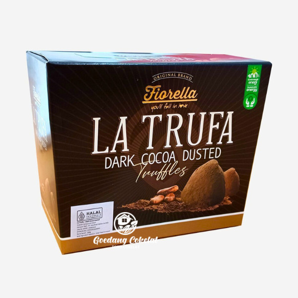 

FIORELLA LA TRUFA Dark Cocoa Dusted Chocolate 200g Cokelat Truffles Hitam Bersalut Bubuk Coklat