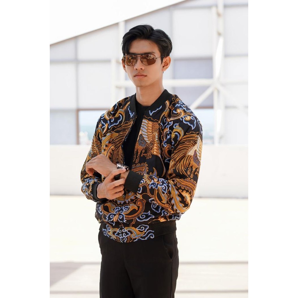 Jaket Batik Pria Katun Premis Premium Motif Naga Terlaris