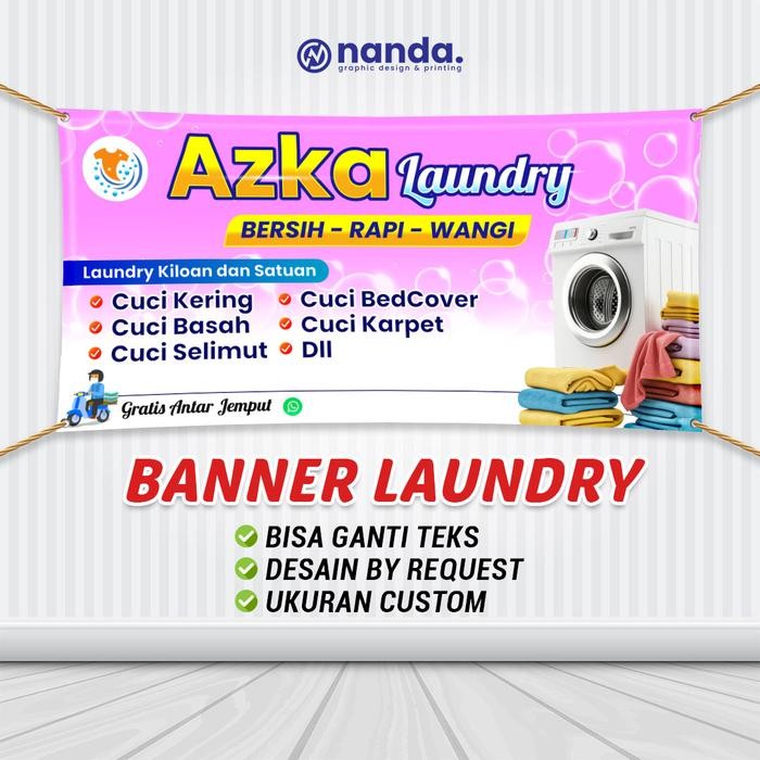 Gala Galore Spanduk Laundry Banner Laundry Toko Laundry Banner Jualan Spanduk Jualan Bener Ukuran