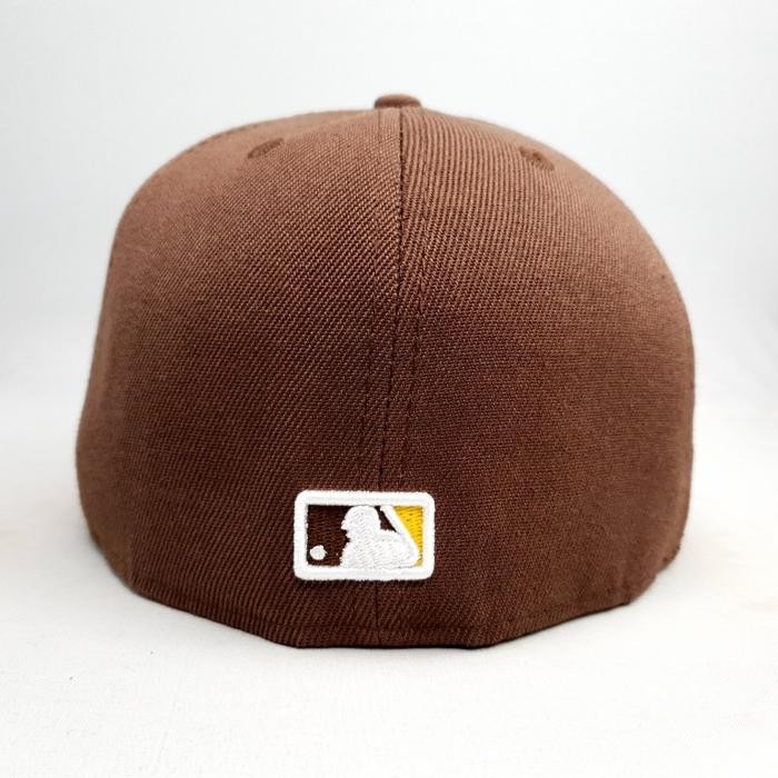 Topi Fitted Mlb San Diego Padres Coklat Logo Kuning Putih #Gratisongkir #Sale #Discount