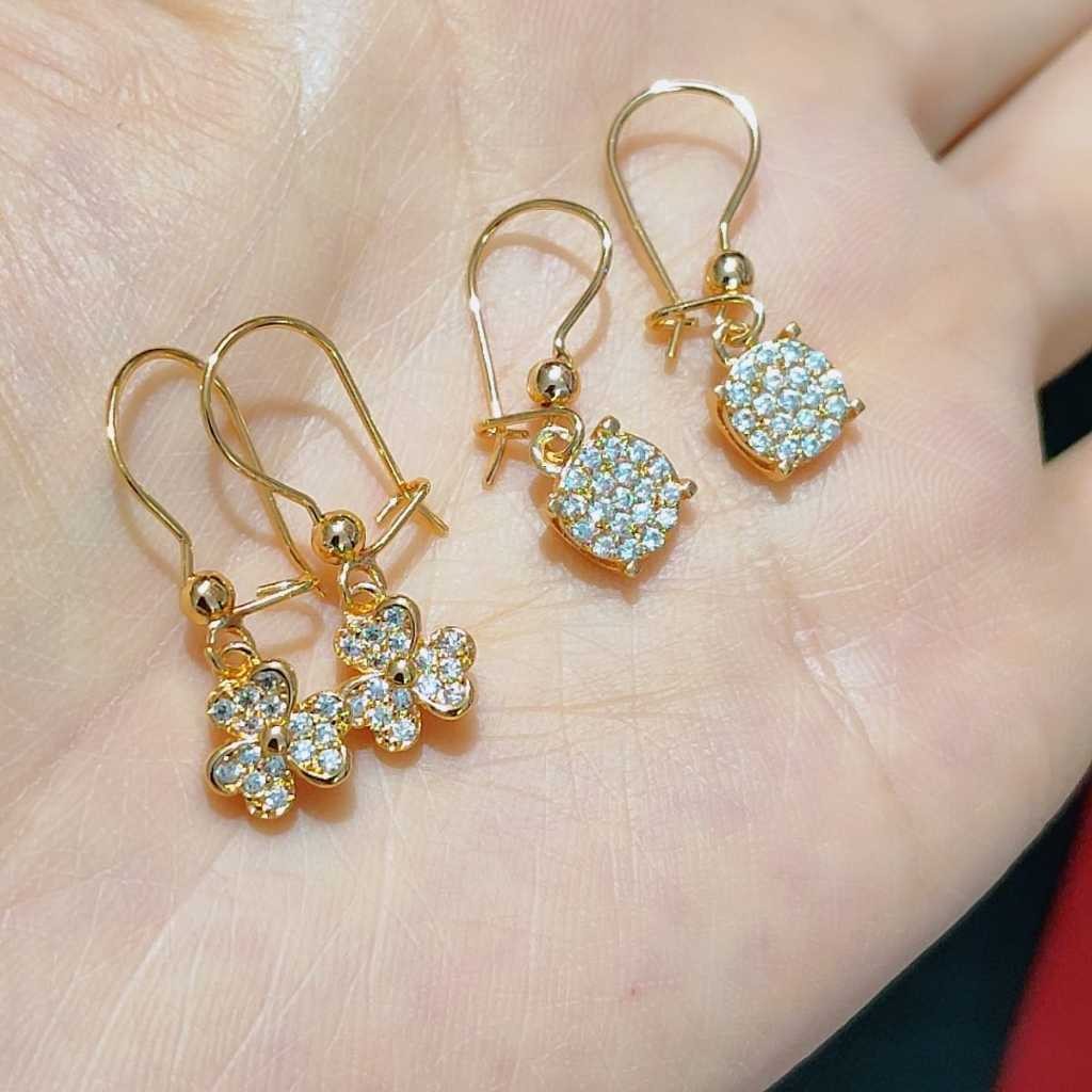 Anting kait anting permata anti karat 2 variasi terbaru-bestjewelry