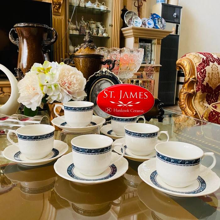 Tea Set / Cangkir / Saint James / 6 Cangkir / 6 Saucer / Cantik /