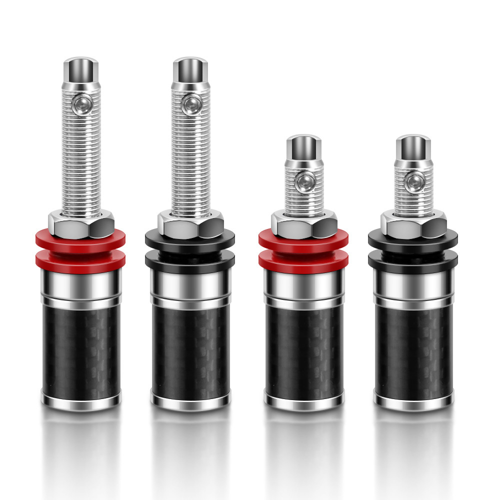 NEW HIFI 4Pcs Rhodium Plated  Female Banana Jack Connector Banana Plug Socket Speaker BINDING POST