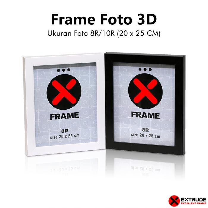 Tepat- Frame Foto/Bingkai Foto/Pigura 3D ukuran 8R/10R model minimalis