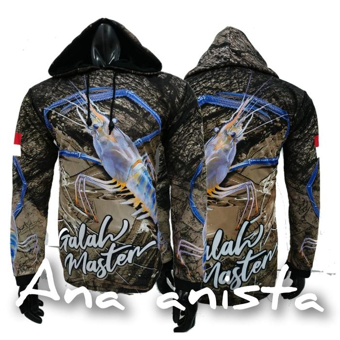 Kaos Jersey Jumper Mancing Udang Galah Capit Biru #Gratisongkir