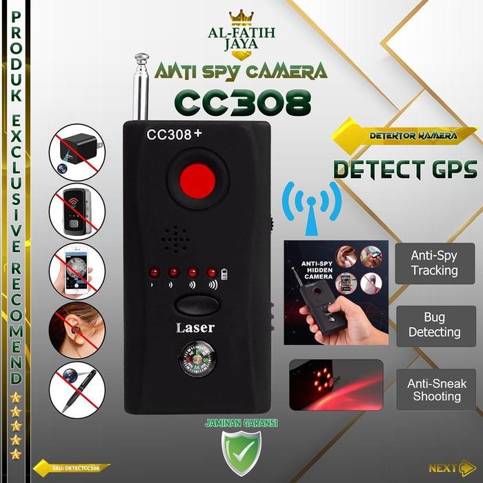 Tepat- Spy Camera Detector Kamera Pengintai Deteksi Cam mini Bug GPS VHF GSM