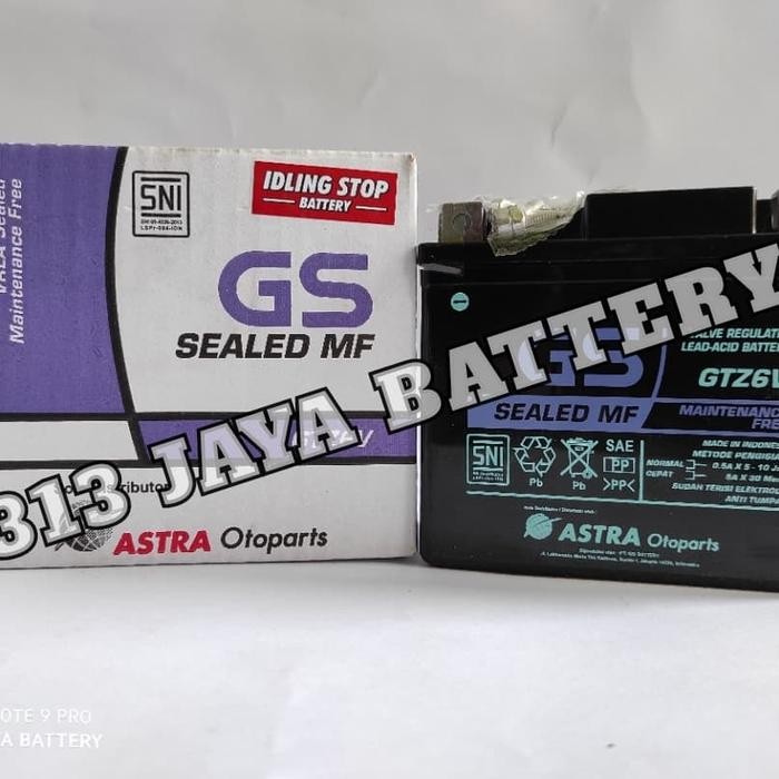 Aki Gs Astra Gtz6V Gsx R/S,Satria Fi,Cbr Facelift,Sonic 150,R15V3,