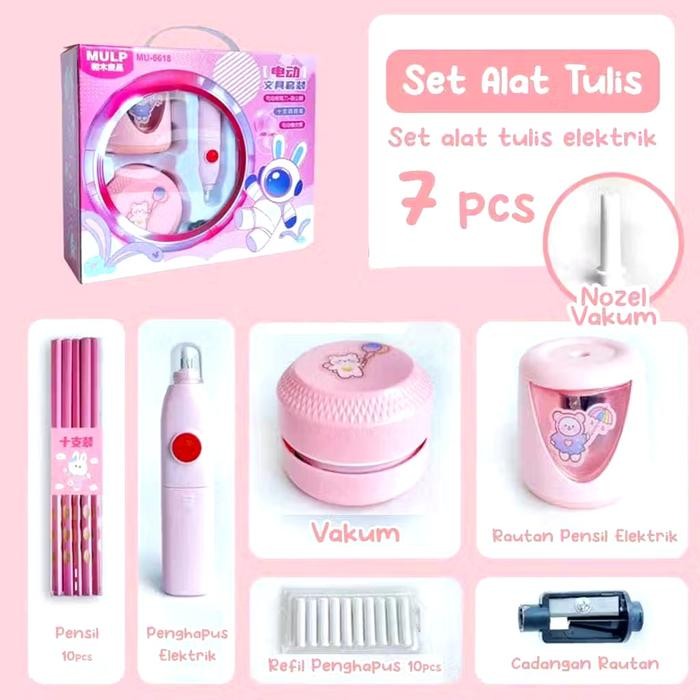 

Ready- Miisoo Set Alat Tulis Anak 25Pcs Stationary Set Elektric Alat Tulis Belajar Anak Stationery