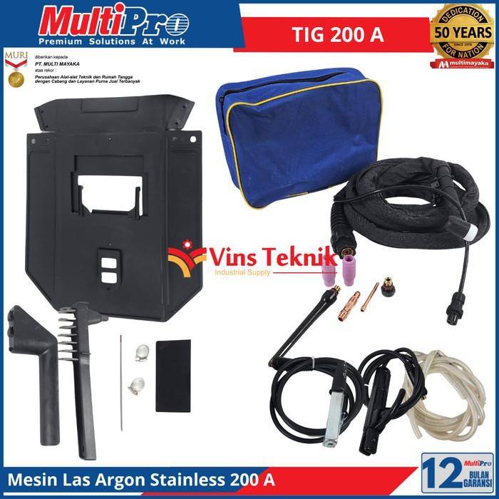 Menarik Mesin Las Listrik Argon Trafo Las Inverter Stainless 200A Multipro Tig 200 A