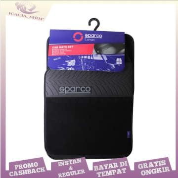 Karpet mobil hitam set 4 pcs sparco