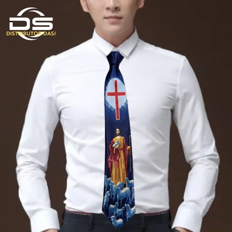 Dasi Instan Dasi rohani dasi gereja dasi pria motif salib Dasi Gembala
