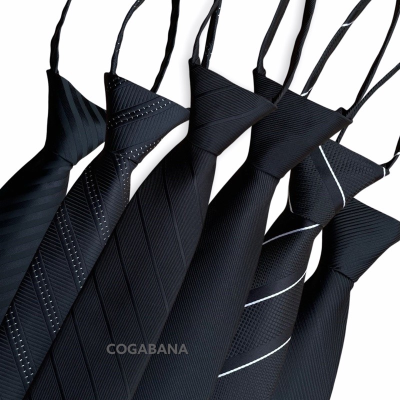 DASI HITAM ZIP TIE DASI PRIA INSTAN BERKWALITAS