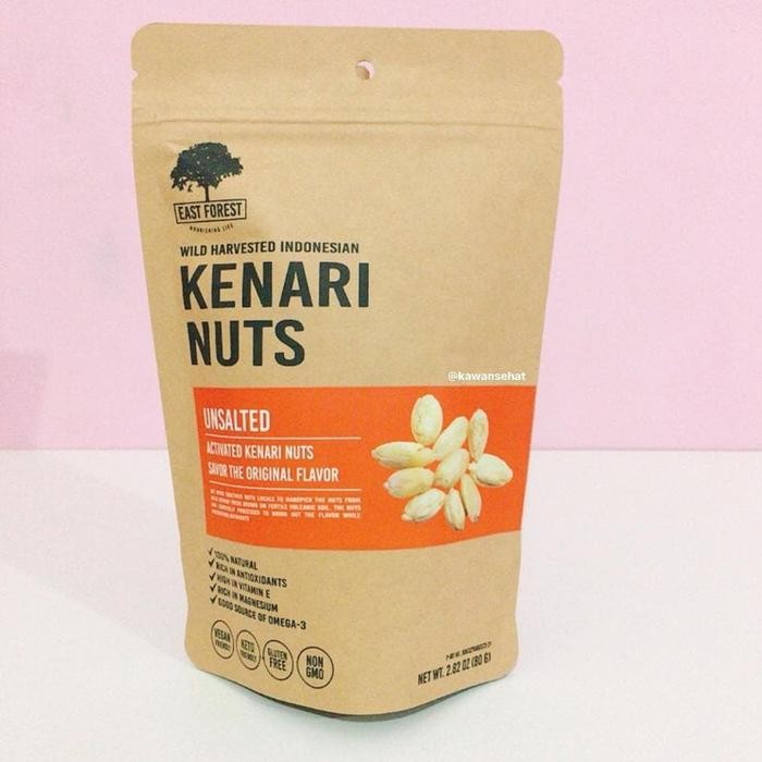

East Forest Kenari Nuts Unsalted 80 gram Kacang Kenari Original