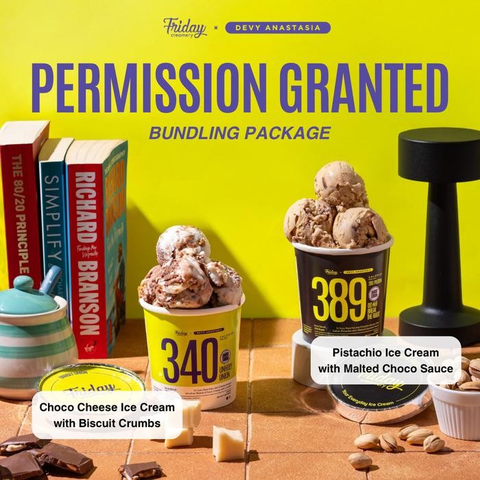 

PERMISSION GRANTED PACKAGE - Friday Creamery x Devy Anastasia (baca deskripsi)