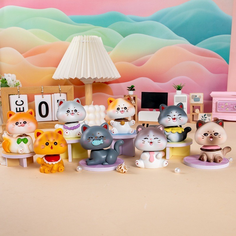 PAJANGAN KUCING MOBIL KEPALA GOYANG/ KUCING TUTUP MUKA / PAJANGAN KUCING LUCU / PAJANGAN CAT /