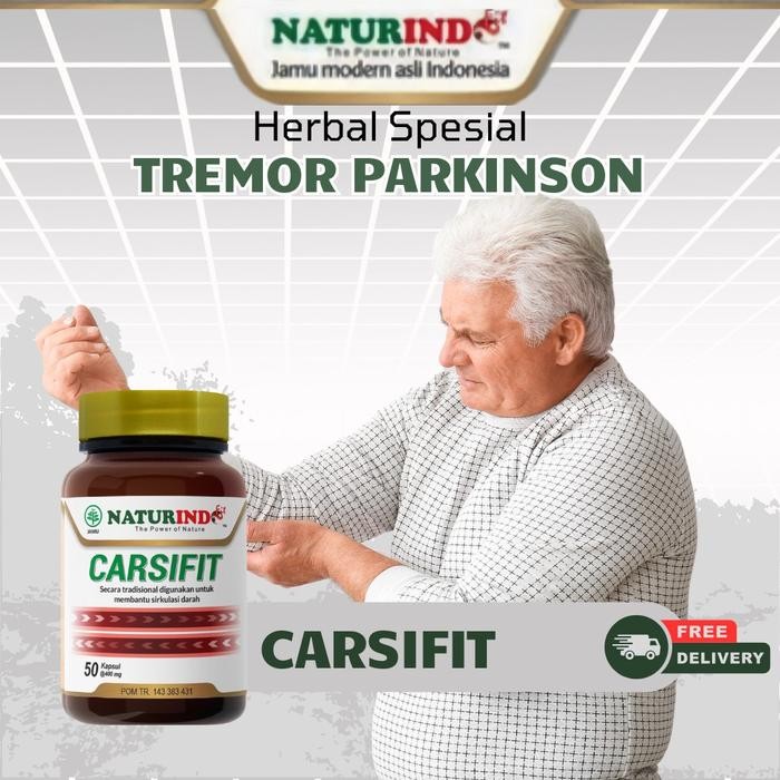 SALE Tremor Parkinson Bpom Herbal Carsifit Isi 50 Kapsul Naturindo IA808