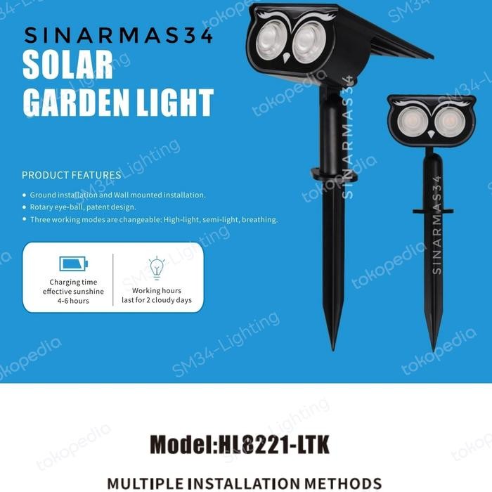 Lampu Sorot Taman 10W Solar Panel Led Spotlight Taman Solar 10Watt Panel Monocrystalline
