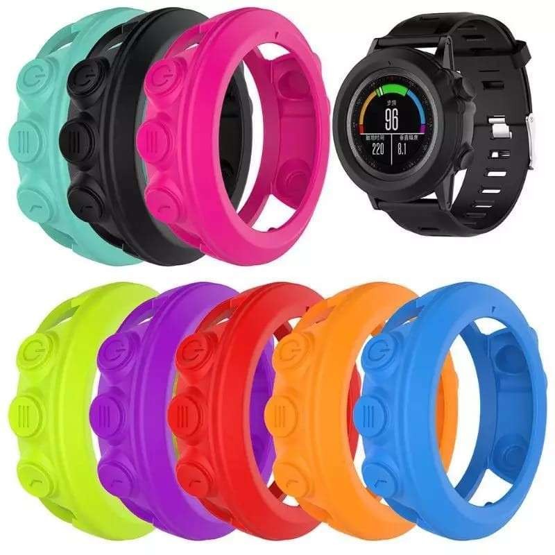 Garmin Fenix 3, HR Pro Case Silicone Protection Case Cover pelindung *