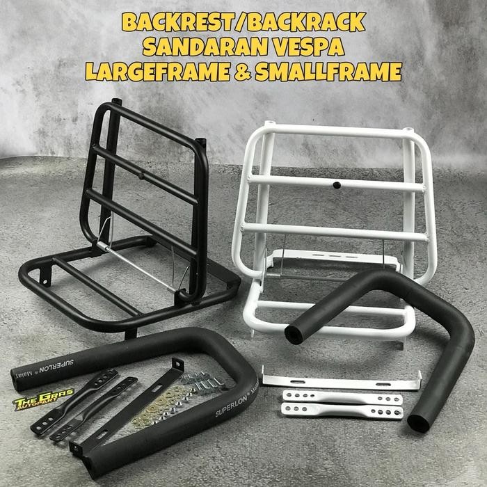 Backrack Backrest Vespa Px Super Excel Sprint Pts Vbb Backrack Senderan Vespa Baut Besi