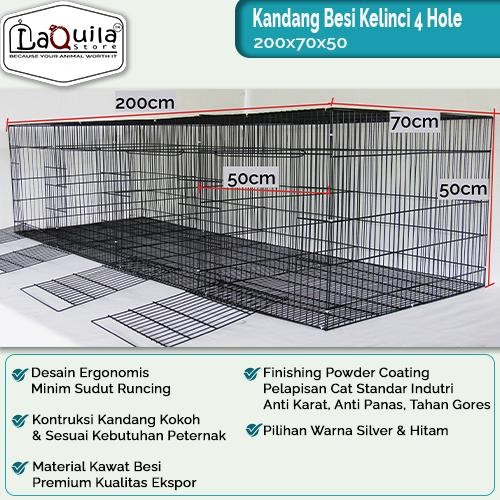 Kandang Kelinci Galvanis 4 Hole