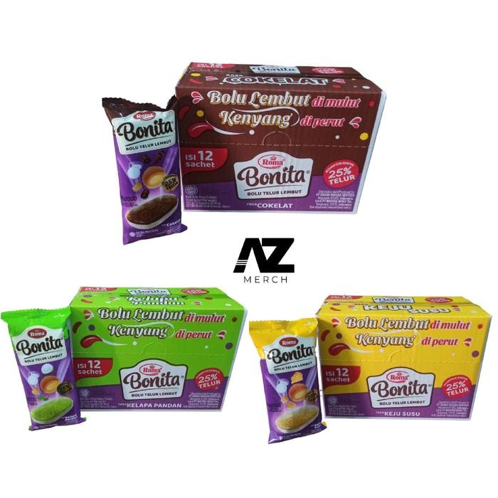 

New Bonita Bolu Telur Lembut 1box isi 12 pcs