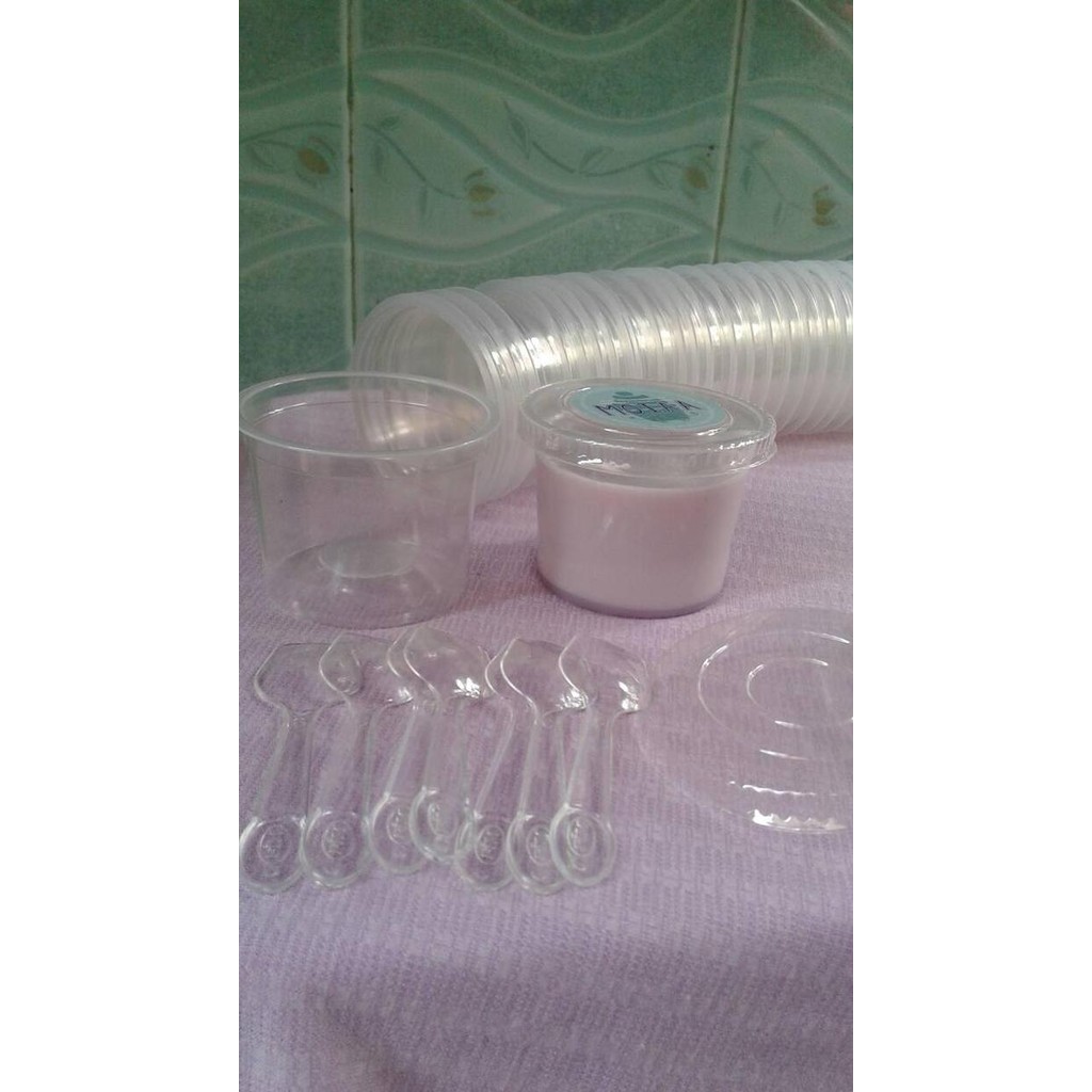 

New MOIAA/Paket cup pudding 80 ml dan sendok isi 100 pc