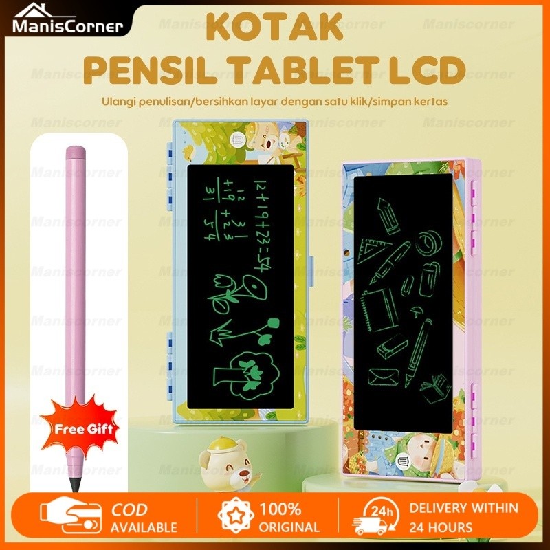 

K Pensil Tablet LCD K Pensil dan Papan Coret Kreatif Anak+Stiker K Pensil Imajinasi dengan Pad LCD