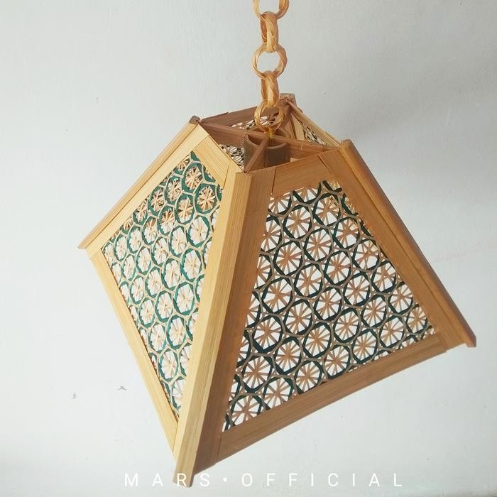 Lampu Gantung Bambu / Hiasan Lampu Gantung / Kap Lampu Gantung Unik *