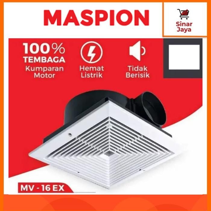 SendToday- Maspion Mv-16 Ex Ceiling Exhaust Fan / Exhaust Fan Plafon (Corong)