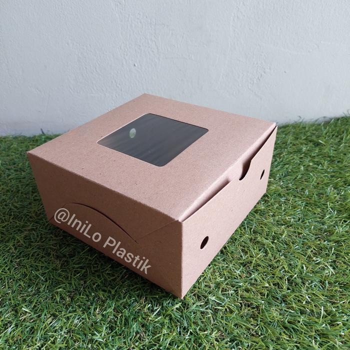 

SendToday- @1Pack Box Kraft Window 15X15X8 / Dus Bk Square Full Laminating Dalam