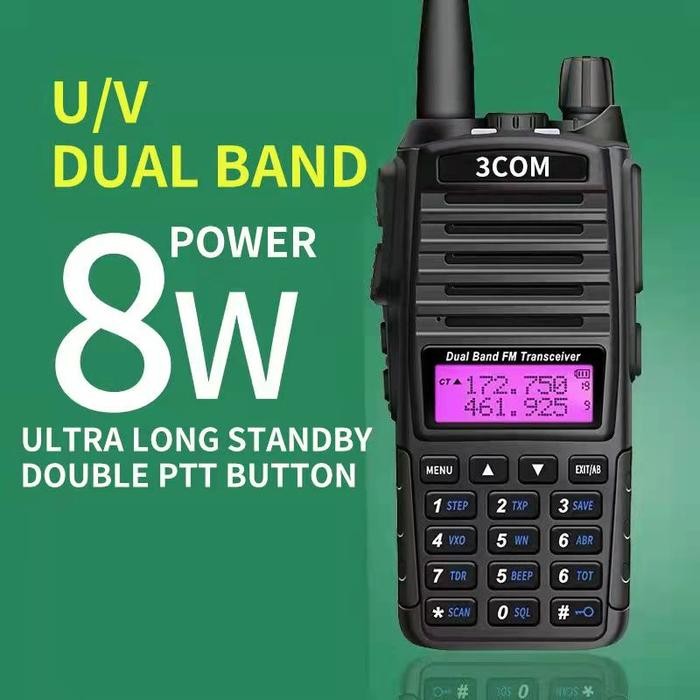 SendToday- Ht 3Com Radio Uv82 Dualband Handy Talky 8 Watt Ht Uv 82 Pro Original