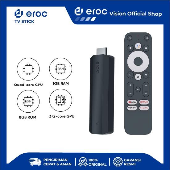 SendToday- Eroc Tv Stick Android 11 - Full Hd - Google Assistant - Chromecast Bui