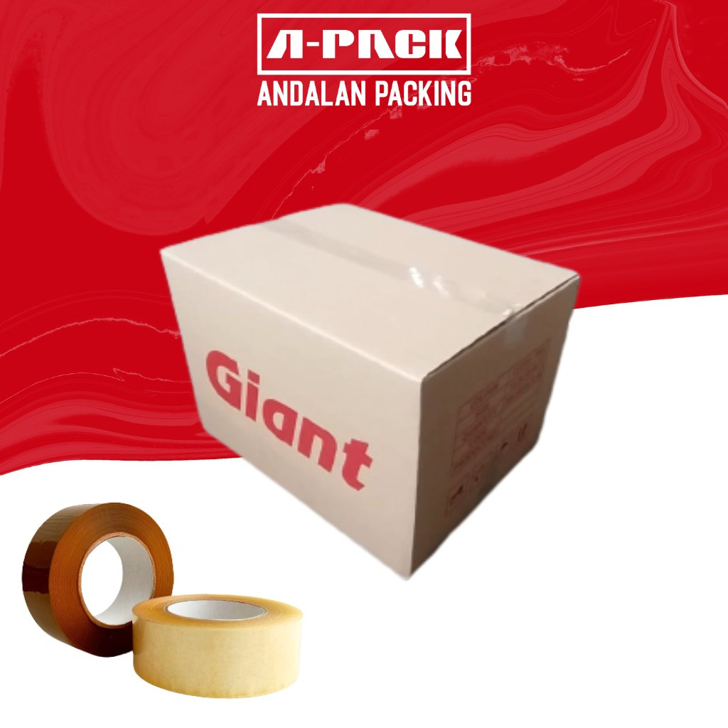 

1DUS lakban Jumbo Bening Lakban Jumbo Cokelat GIANT 2inch 45mm x 300yard