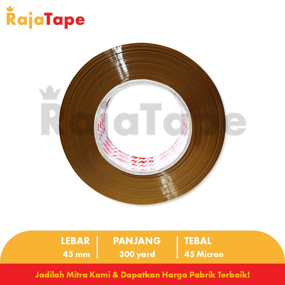 

KHUSUS / INSTANT (1 Karton) Lakban Bening / 300 Yard x 45 Mm x 45 Mic Sticky N Strong (SNS)