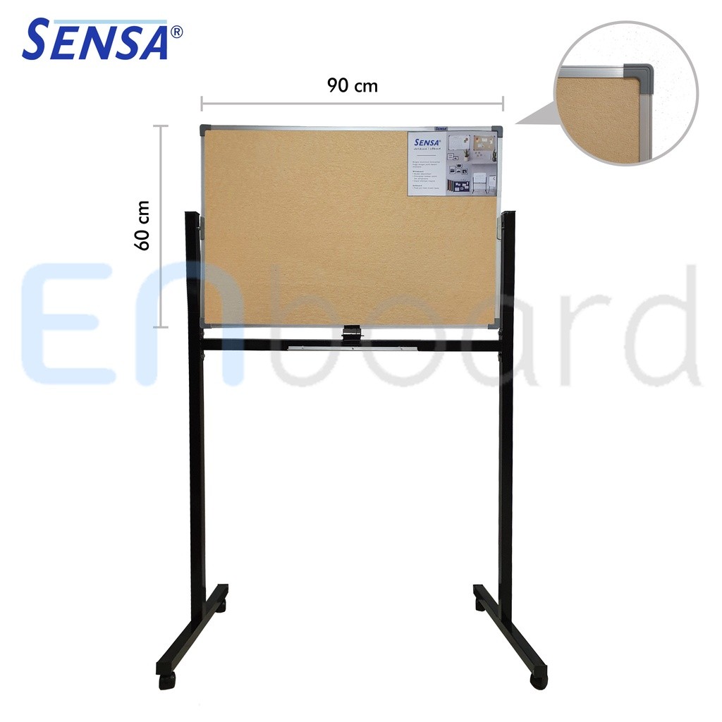 

Softboard / Board / Cork Board / Papan Pengumuman / Mading Standing s Sensa 60 x 90 cm
