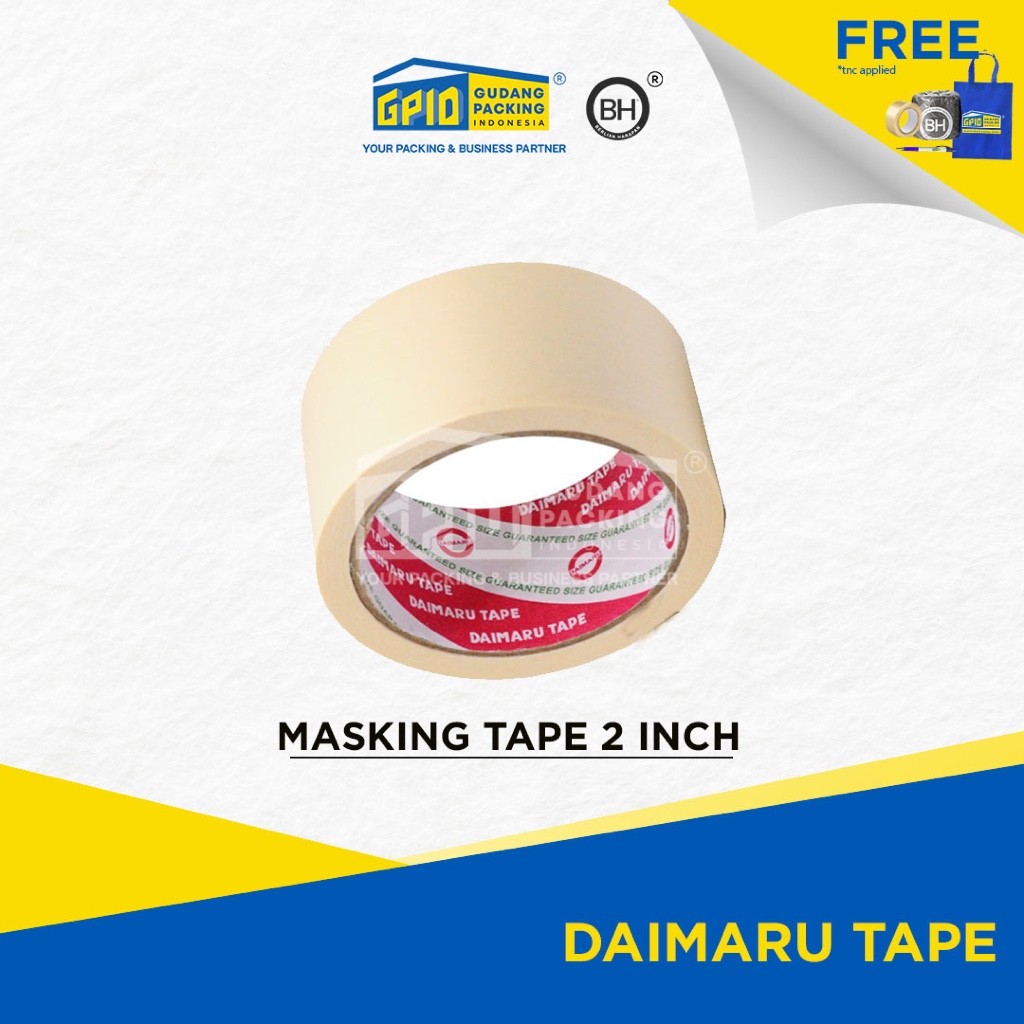 

(/) DAIMARU - Masking Tape / Lakban Kertas 0.5 / 1 / 2 inch