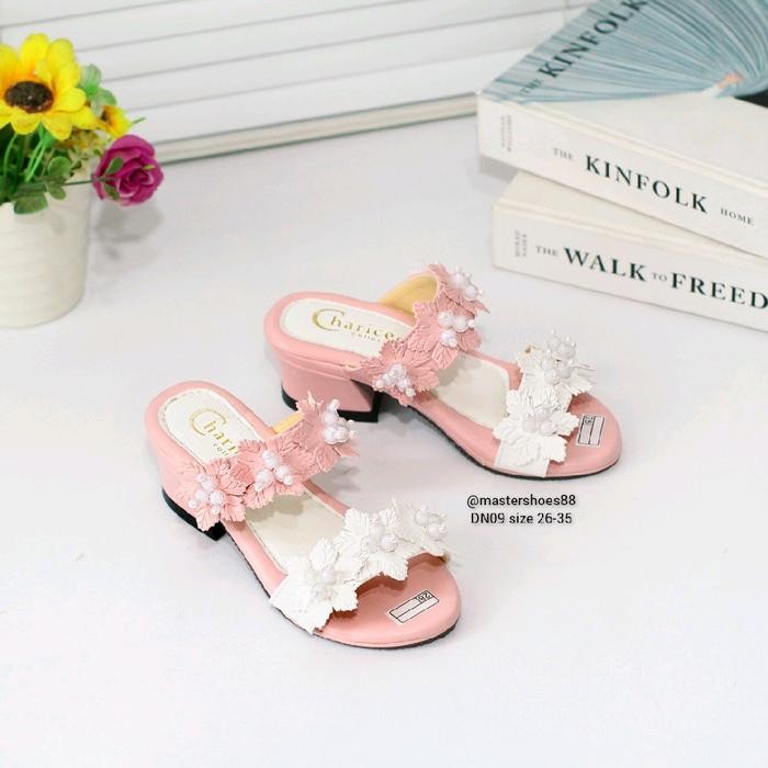 ShoesKids- Master Dn09 - Sandal Selop Anak Perempuan Variasi Mute Bunga
