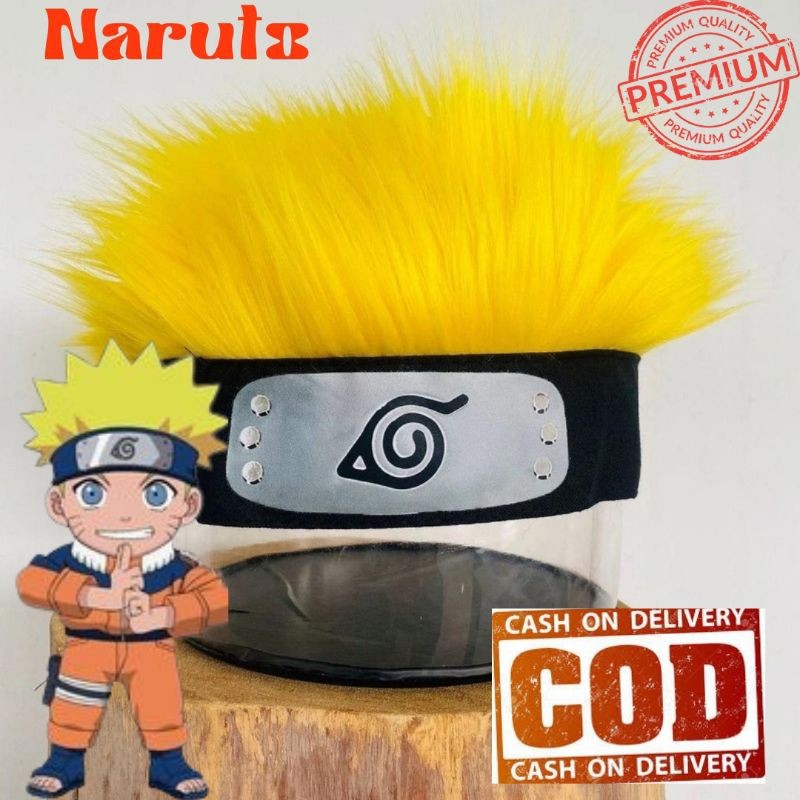 Rambut Naruto premium topi rambut Naruto cosplayer
