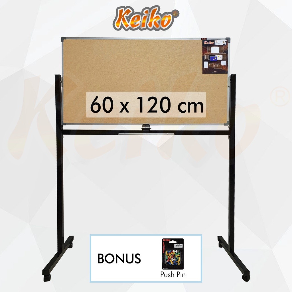 

Softboard / Cork Board / Board / Papan Pengumuman / Mading Standing s Keiko 60 x 120 cm