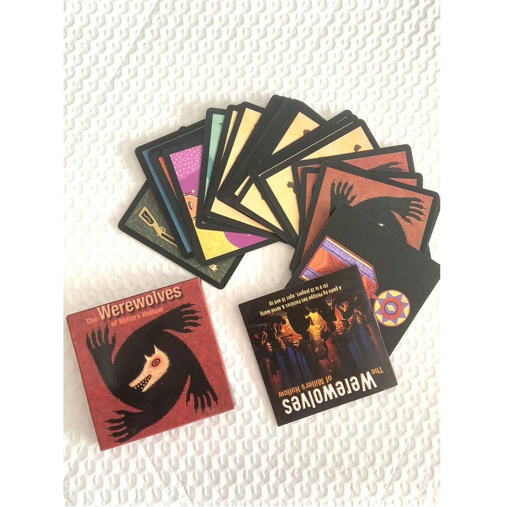 1PCS English version Werewolf Devious: Little White Wolf Leisure Family Board Game Card Werewolf Ser