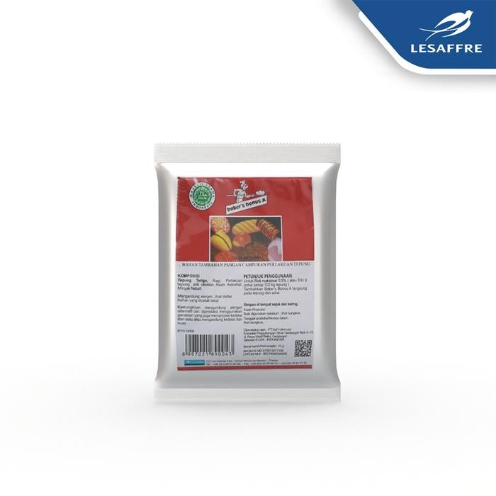 

InstanTanyadulu- BAKERS BONUS A Pengembang Roti, Bread Improver isi 4 sachet x 10 gram