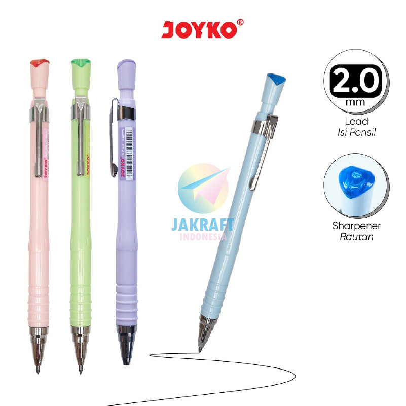 

(12 Pcs) GROSIR Pensil Mekanik 2B MP-53 Pastel Color 2.0 mm Retractable Mechanical Pencil PACK