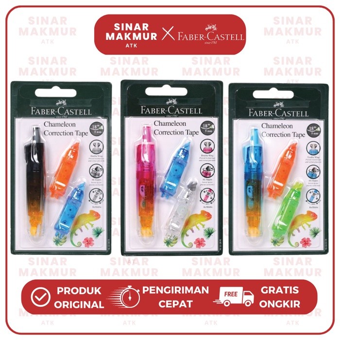 

Correction Tape/Tipex Kertas Chameleon + Refill FABER CASTELL (SET)