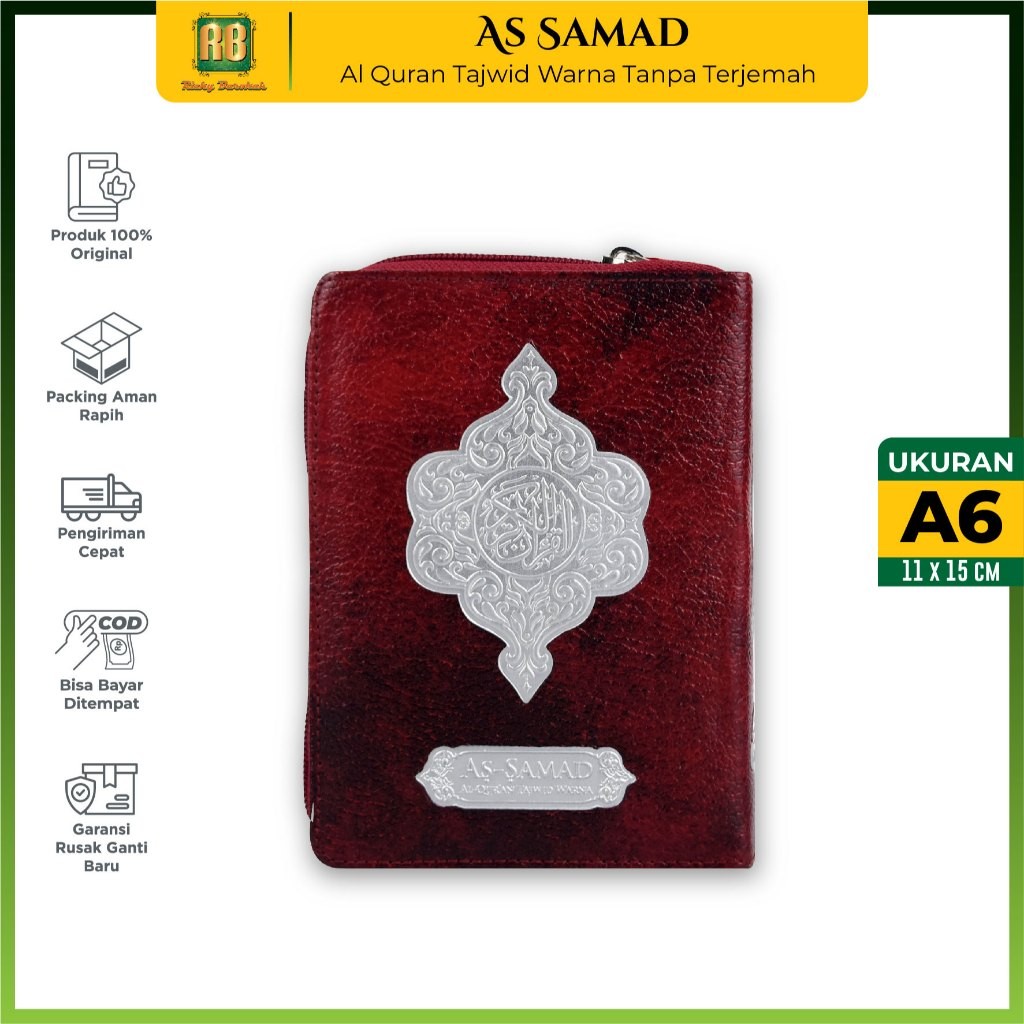 Al Quran As Samad A6 Tajwid Warna Non Terjemahan Alquran Somad Kecil Tanpa Terjemah Travel Size