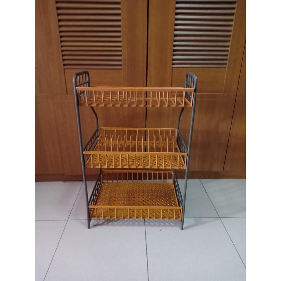Kenanganpawon () Rak Piring Susun 3 / Rak Serbaguna Susun 3 / Rak Piring