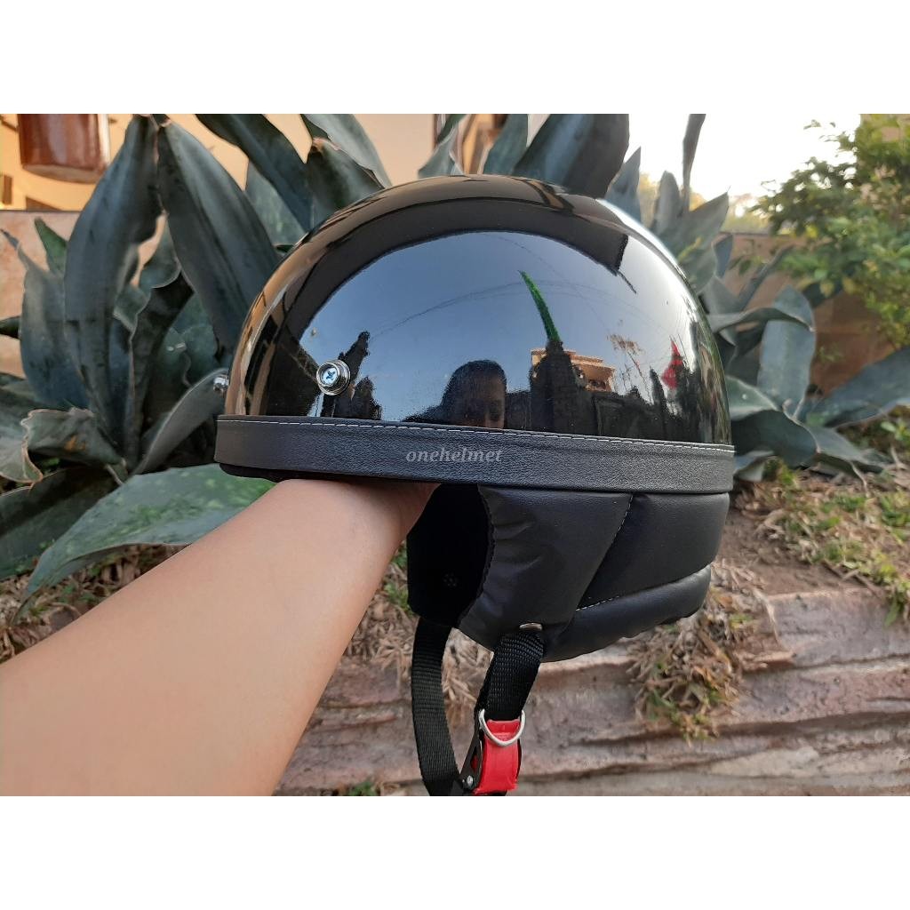HELM CHIP HITAM POLOS-HELM CHIP VINTAGE-HELM CUSTOM ONEHELMET