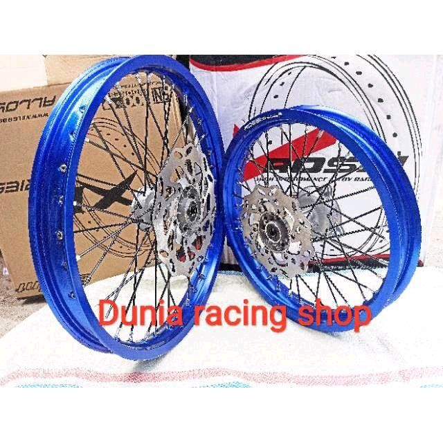 Velg Pelek KLX 150 dan DTracker 150 Ring 16 19 ring 18 21 Paketan Velg Tromol KLX DTracker jari jari
