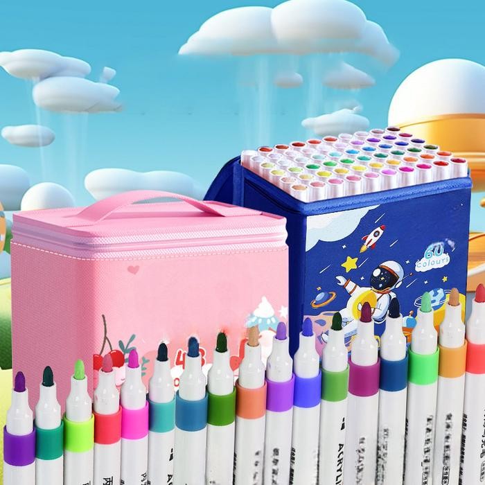 

ID COD SPIDOL MAKER ISI 24 PCS (24 WARNA) / BERBAGAI MOTIF POUCH / ACRYLIC MERKER SET 24 COLOR